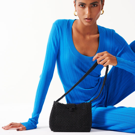 Beaded bag (black)