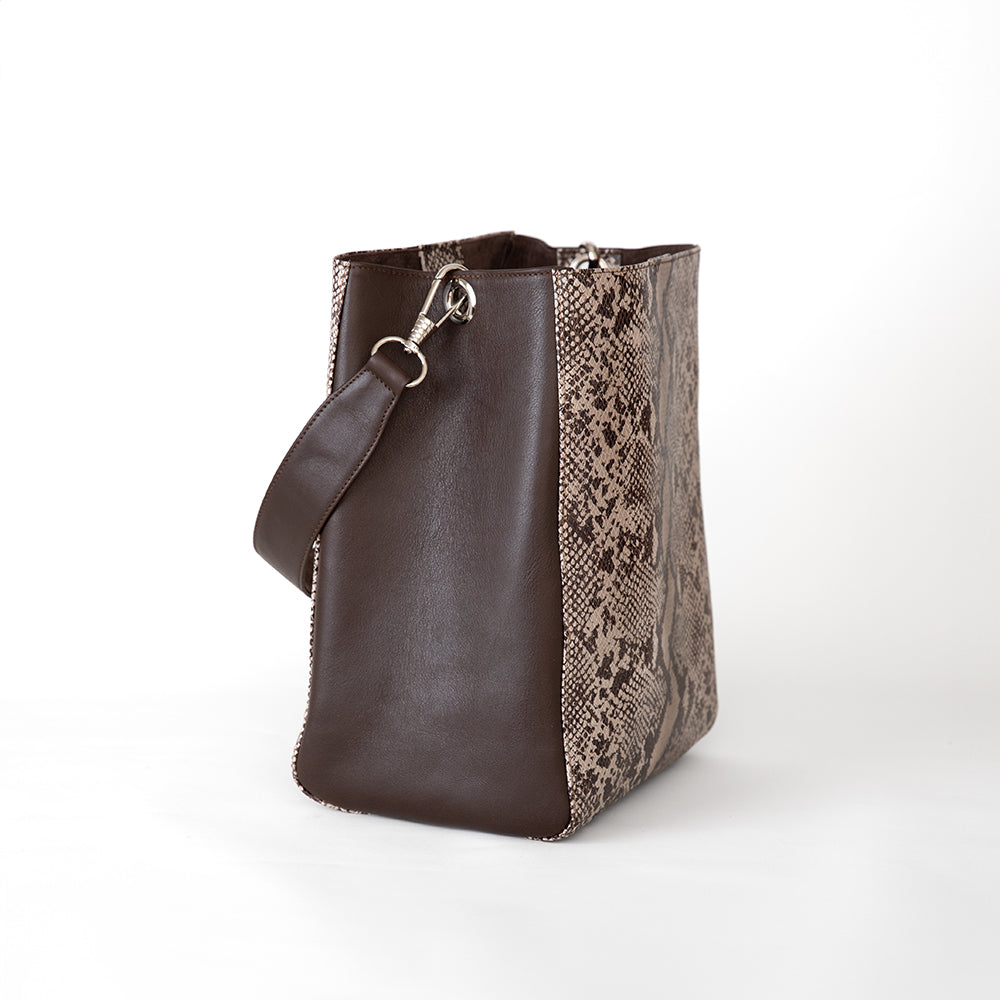 Bucket Bag-Snake print