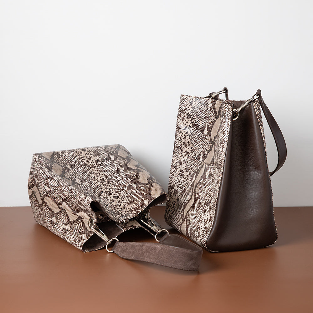 Bucket Bag Snake print