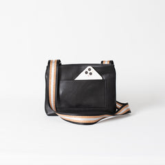 genuine leather, webbing, crossbody leather bag
