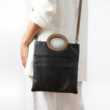 black soft leather clutch, pessoa bag