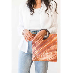 leather three way clutch