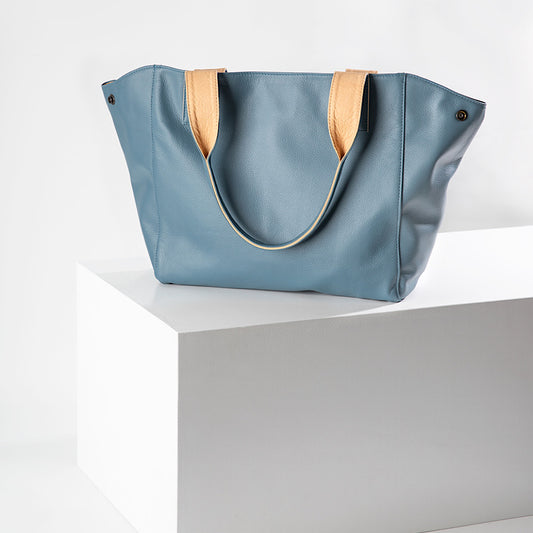 pessoa handbag tote leather blue