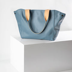 pessoa handbag tote leather blue