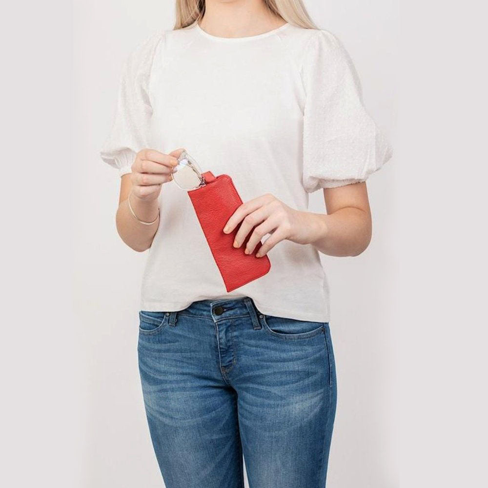leather sunglasses pouch